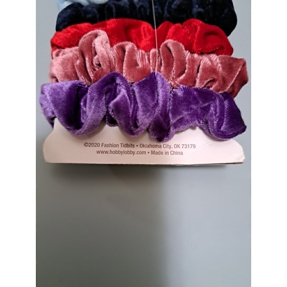 LOT of 2 (13pc) Textured Scrunchy Bright Colorful Scrunchies on Card - Picture 4 of 10